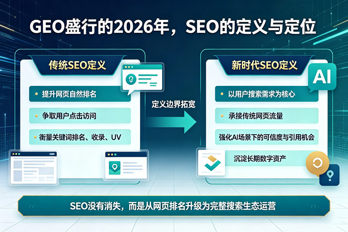 传统SEO与新时代SEO定义对比