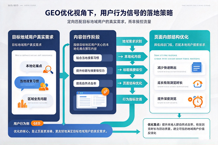GEO优化视角下,用户行为信号的落地策略