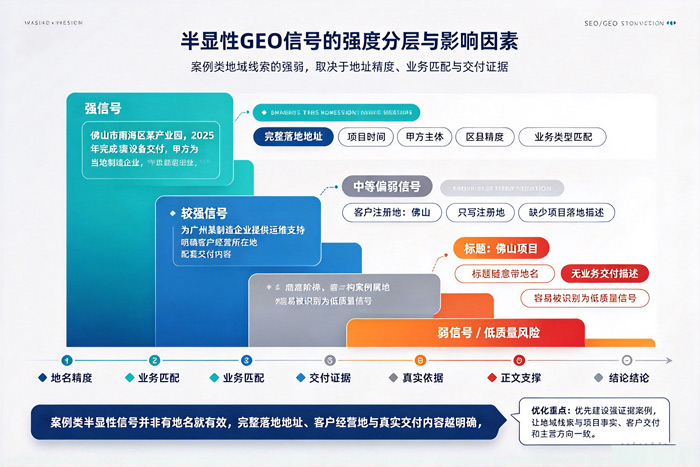 半显性GEO信号的强度分层与影响因素
