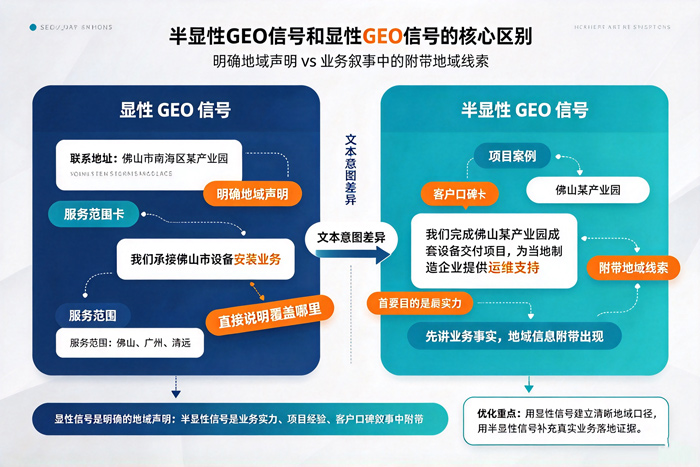 半显性GEO信号和显性GEO信号的核心区别