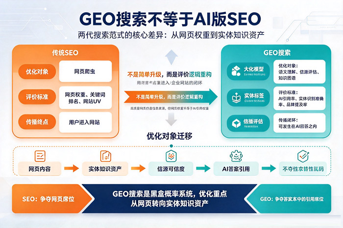 GEO搜索不等于AI版SEO