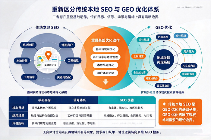 重新区分传统本地SEO与GEO优化体系