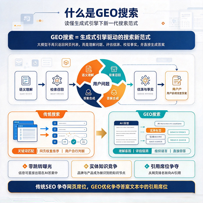 什么是GEO搜索：读懂生成式引擎下新一代搜索范式 - 图1
